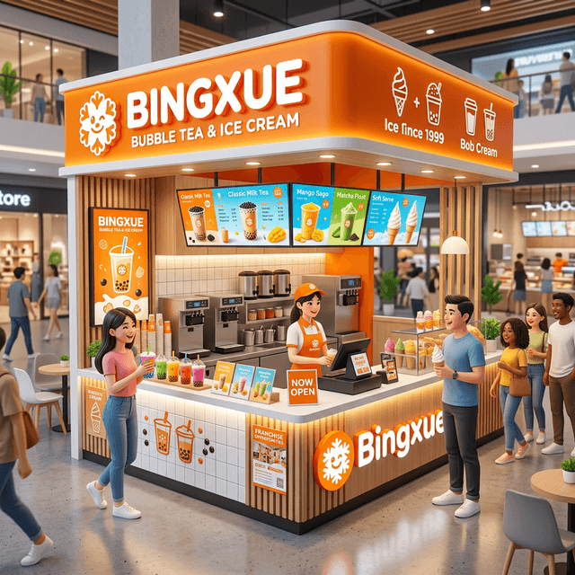Bingxue Franchise Store Mockup